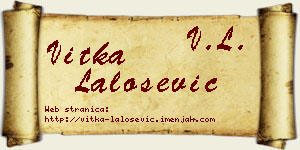 Vitka Lalošević vizit kartica